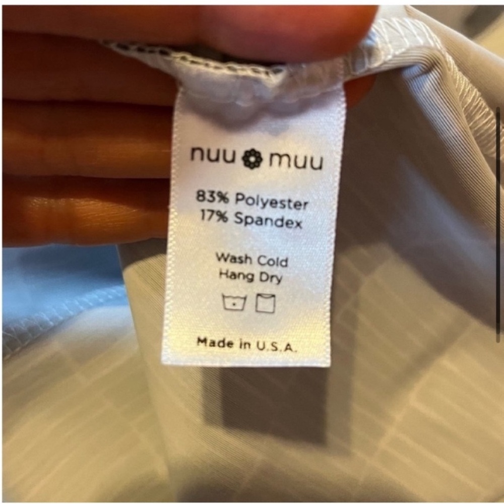 NuuMuu Scoop Neck w Back Pocket Athleisure black and white dress small - Picture 4 of 9